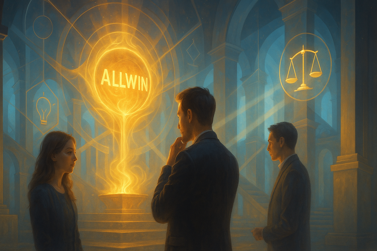Графічна ілюстрація філософії бренду Аллвин казино та його цінностей